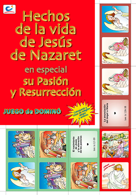 HECHOS DE LA VIDA DE JESÚS DE NAZARET EN ESPECIAL SU PASIÓN Y RESURRECCIÓN (Juego de dominó)